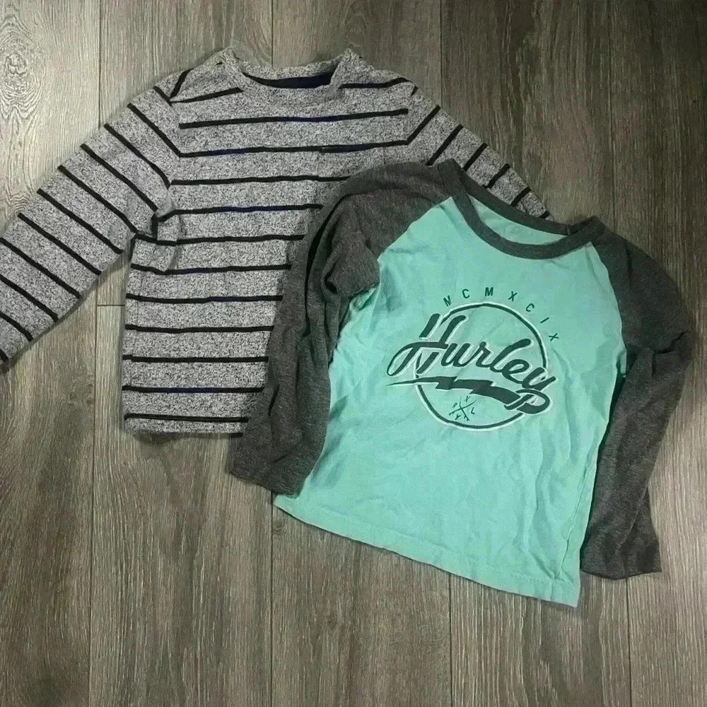 Old Navy and Hurley 2 Piece Boys Bundle Long Sleeve Tops Size 5